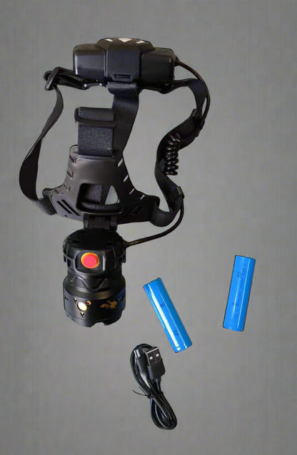 High Power Tactical Multiple Mode Headlamp with Zoom - Electromann SA