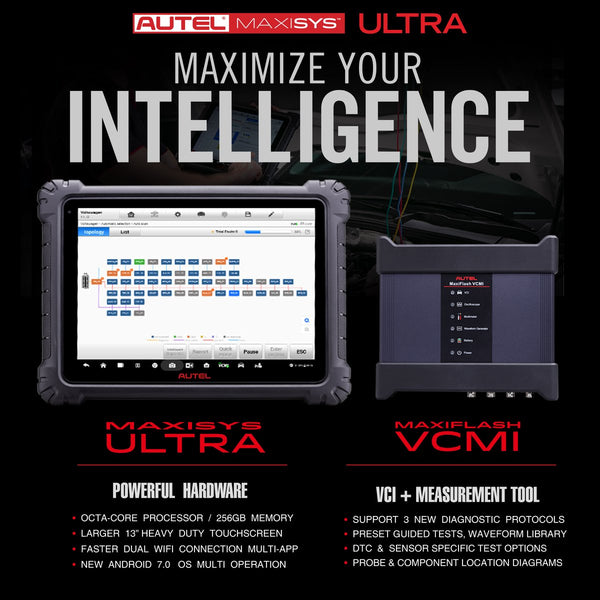 Autel MaxiSYS Ultra | OEM-level Diagnostic Scanner‎ with J2534, Oscilloscope, Waveform Generator