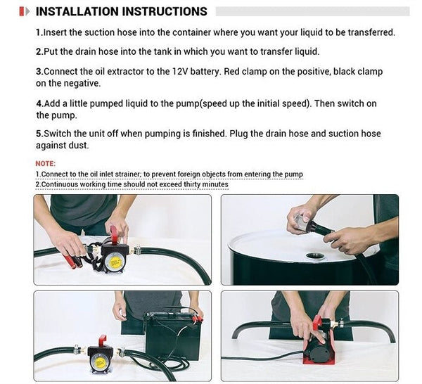 12v 220watt Electric Diesel Transfer Pump Kit - Efficient and Reliable Fuel Transfer Solution