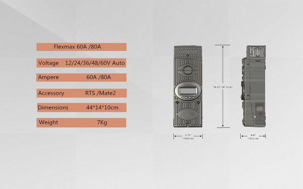 FANGPUSUN FLEXMAX MPPT 80A 12/24/36/48/60v Solar Charge Controller