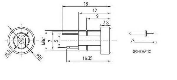 5A DC Power Supply Jack Socket Panel Mount Kit