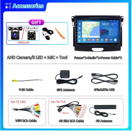 iCreative Android 10 Multimedia Navigation Car Radio for Ford Ranger 2015 - 2020