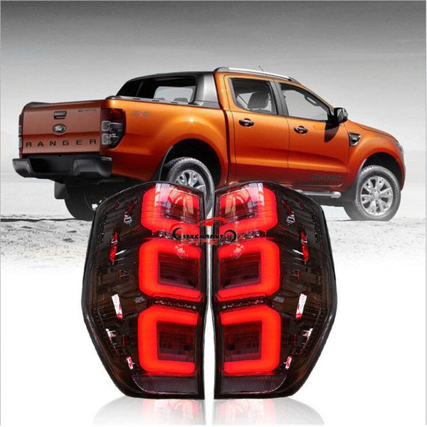 LED Rear Tail Lights Fit For Ford Ranger T6/T7/T8 Raptor, Xl, Xlt, Wildtrack 2012-2018 - Stylish and Functional Upgrade!