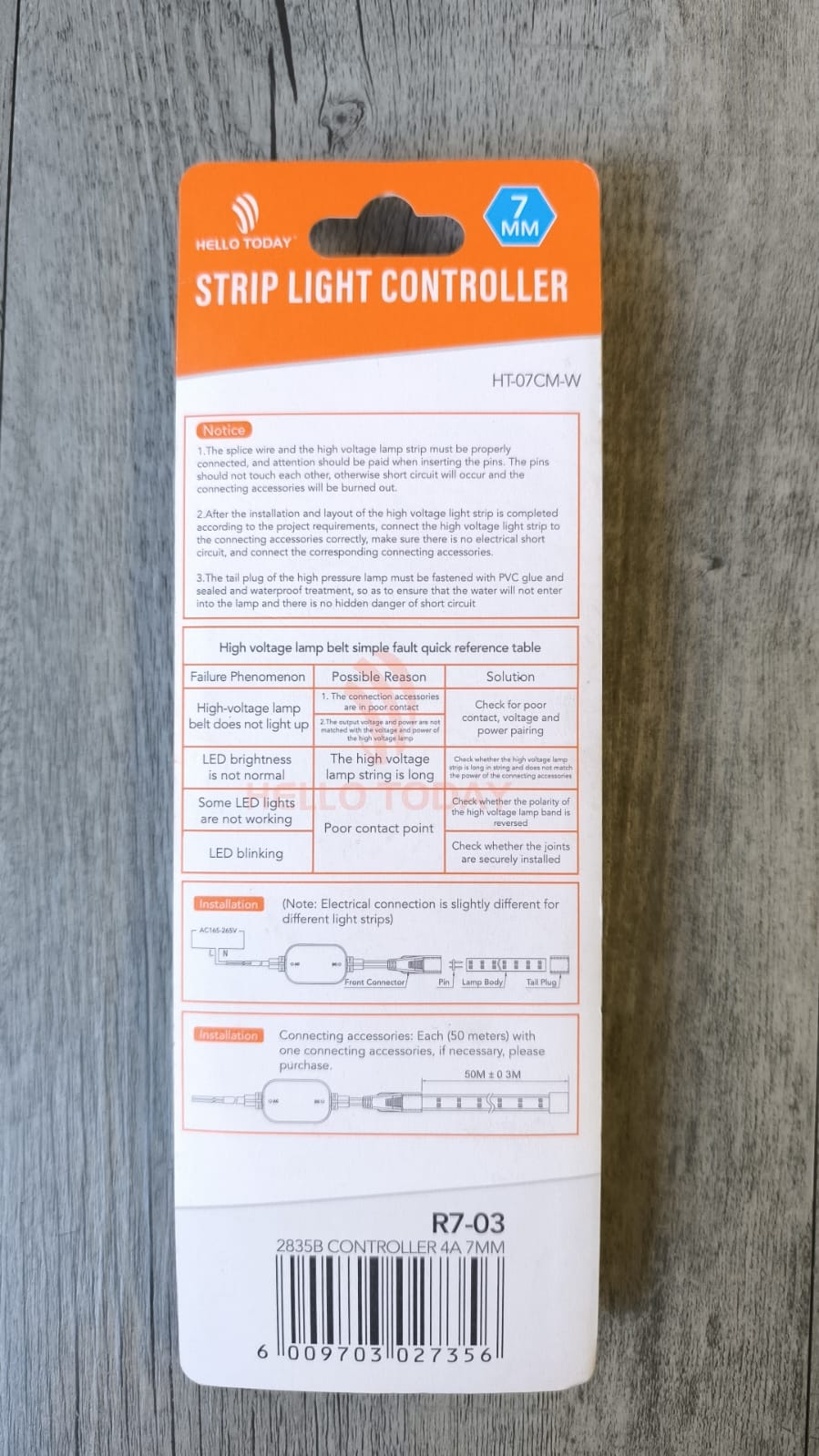 FOYU LED Controller for Heavy Duty Neon Flexible LED Weatherproof Rope Light Strip Roll - Electromann SA