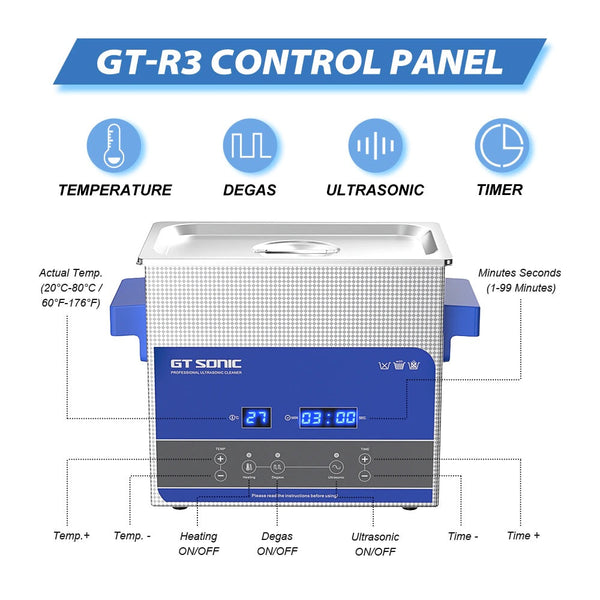 3L 100W Ultrasonic Bath for Cleaning Jewelry