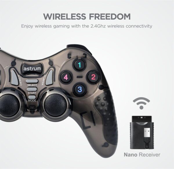 Astrum GW520 5 in 1 Wireless Dual Shock Joystick Gamepad