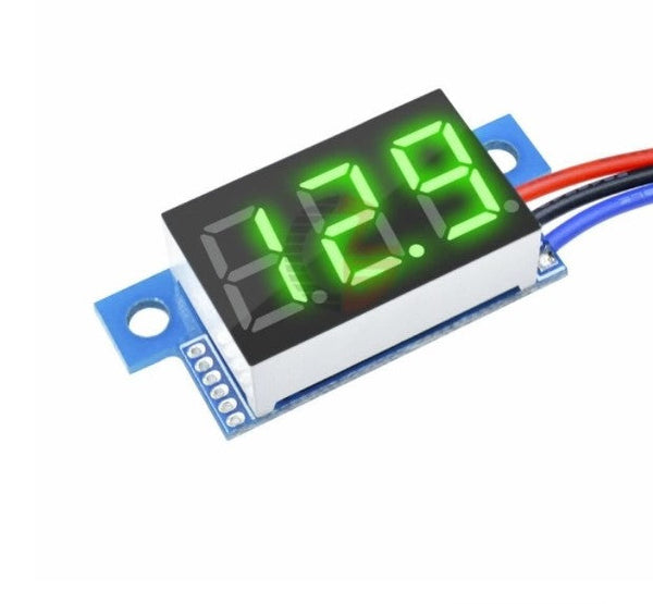 DC 0-100V 0.36 Inch Mini Digital Volt Meter 3 Wire - BLUE