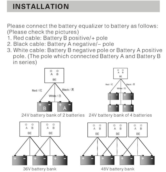 Battery Equalizer for 12V Gel-Flood-AGM-Lead Acid Batteries