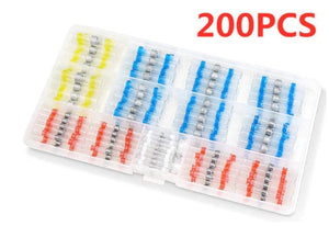 200Pcs Heat Shrink Butt Crimp Solder Seal Electrical Connectors