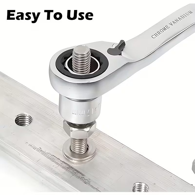 A Set of 17 Heavy-Duty Chrome Vanadium Steel Through Sockets (10008388)