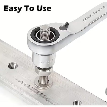 A Set of 17 Heavy-Duty Chrome Vanadium Steel Through Sockets (10008388)