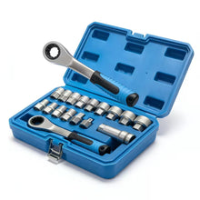 A Set of 17 Heavy-Duty Chrome Vanadium Steel Through Sockets (10008388)