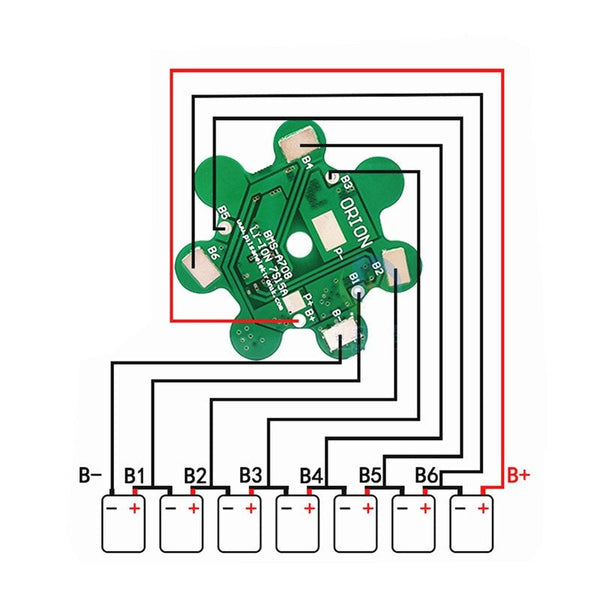 7S 29.4v 15Amp BMS for 18650 Li-ion Batteries