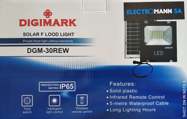 Digimark DGM-30REW 30Watt Solar LED Outdoor Floodlight