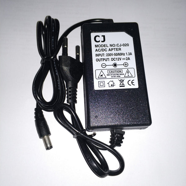 AC to DC 12V 2A EU Plug Power Supply - Reliable and Efficient Adapter