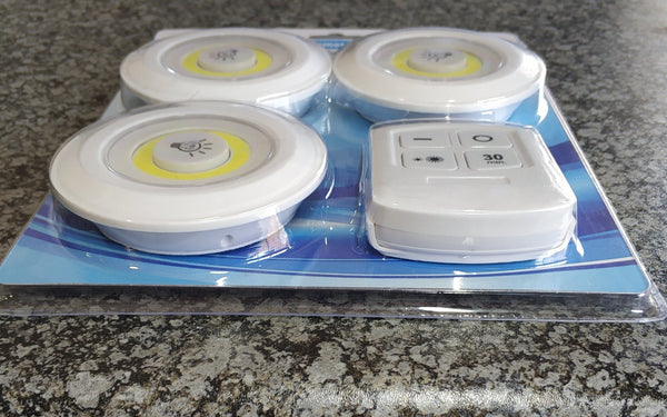 Remote Controlled 3Pack Led Button Light