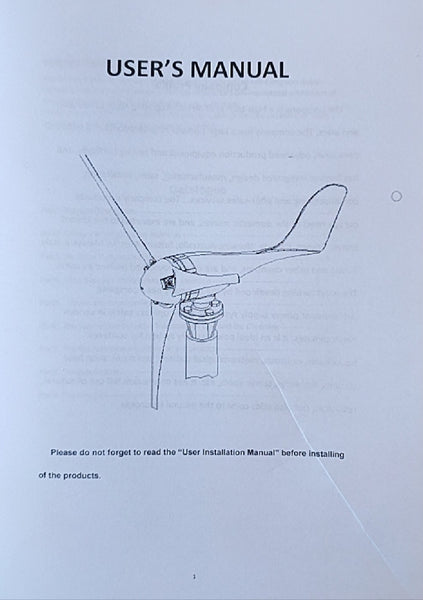 400W 3 Blades 24V Wind Turbine with Charge Controller