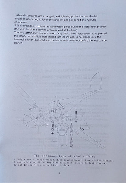 300W 3 Blades 24V Wind Turbine with Charge Controller