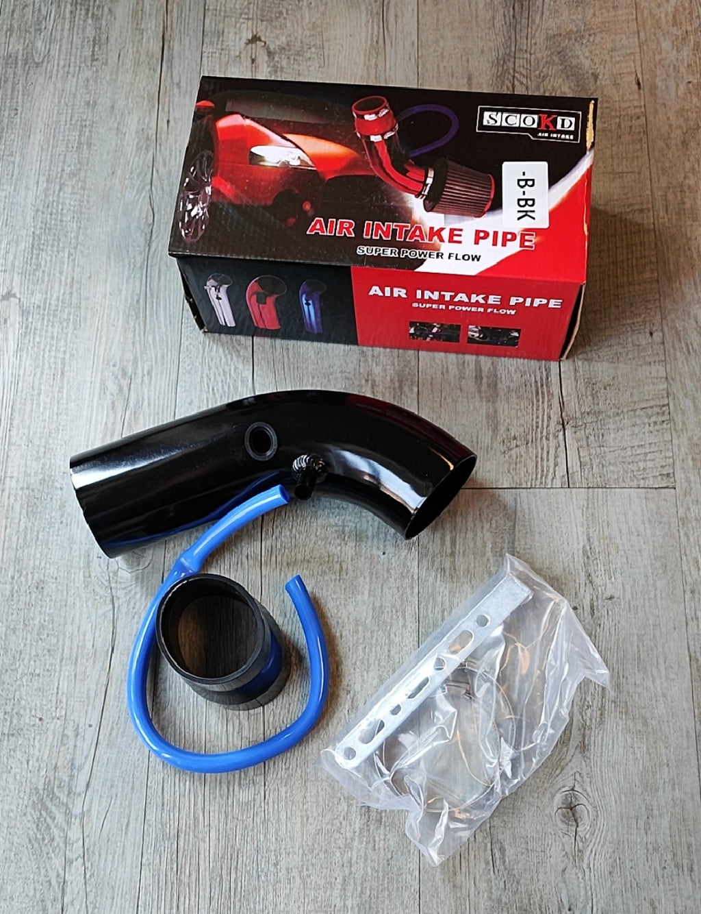 Universal Car High Flow 76mm Alluminum Intake Kit - Improve Performance and Efficiency