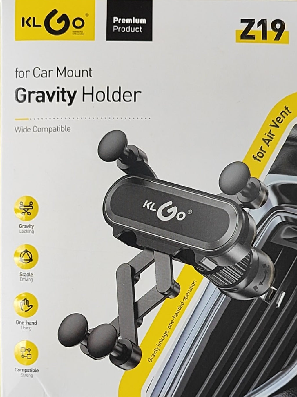 Secure In Dash Car Gravity Locking Phone Holder for Hands-Free Driving