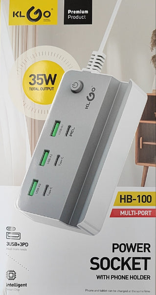 KLGO 35W 6Port USB 3.0 + PD Power Socket Hub