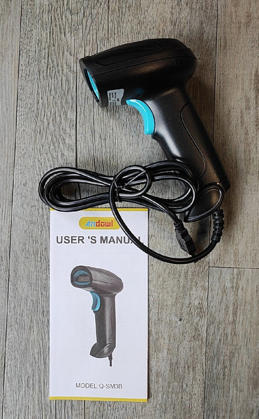 Andowl Q-SM3B USB Wired Barcode Scanner