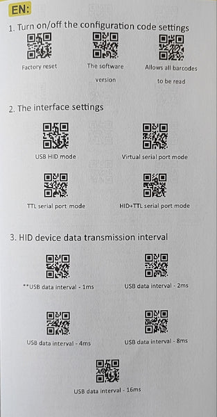 Andowl Q-SM3B USB Wired Barcode Scanner