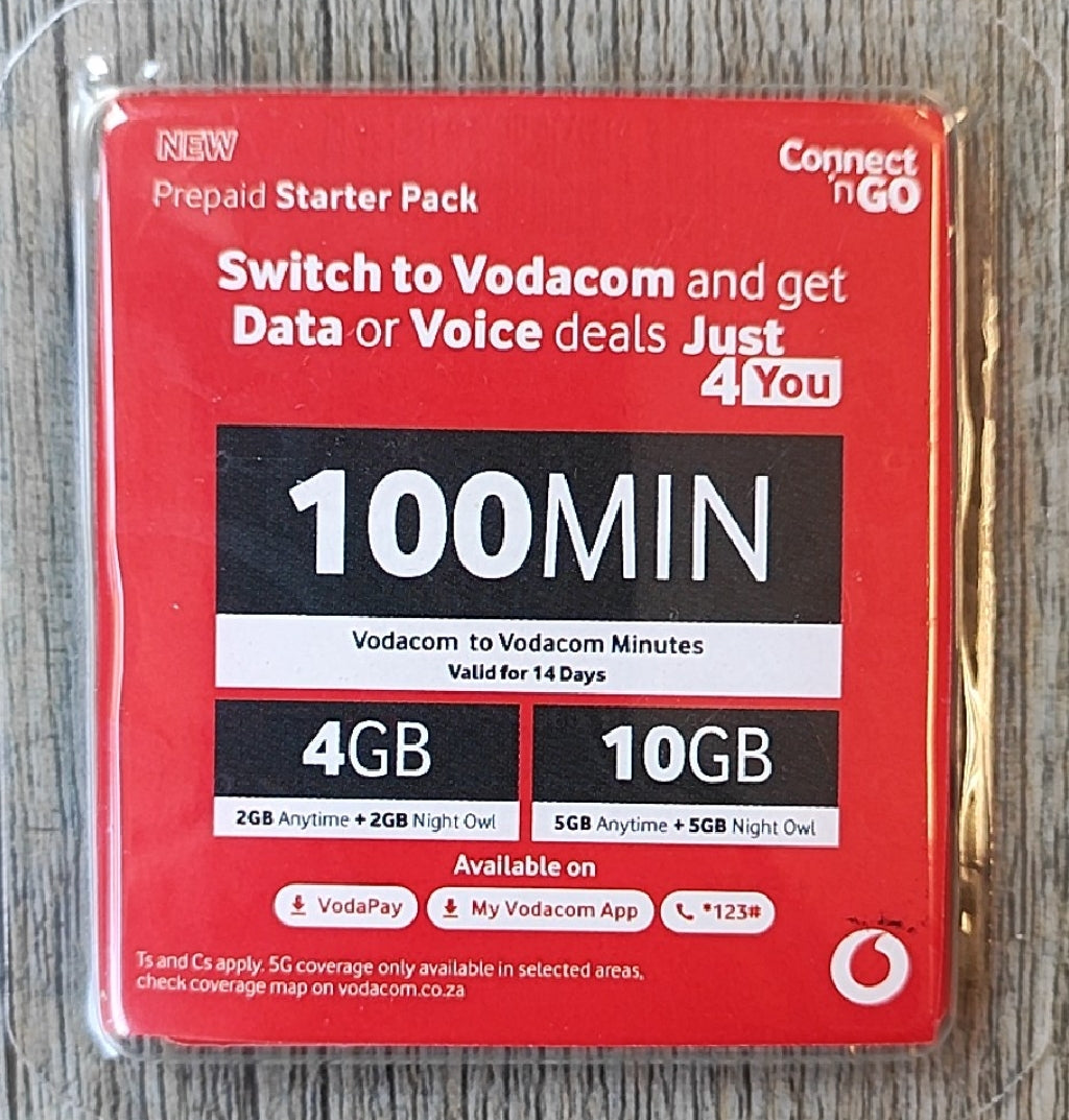 Vodacom Prepaid 75mb Pre-loaded Data Sim Card for GPS Trackers