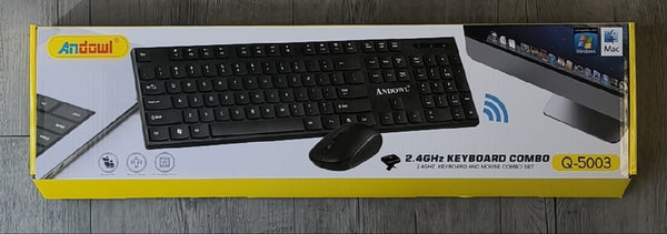 Andowl Q-5003 2.4G Ultra Slim Portable Wireless Keyboard & Mouse Combo