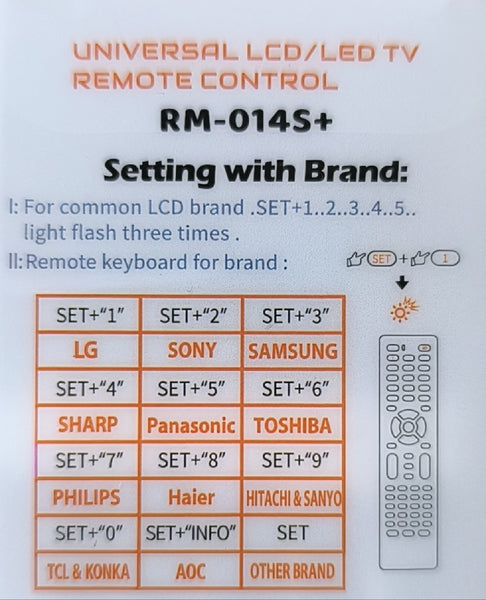 Universal LCD/LED TV Remote Control