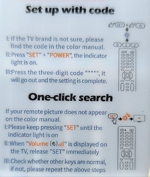 Universal LCD/LED TV Remote Control