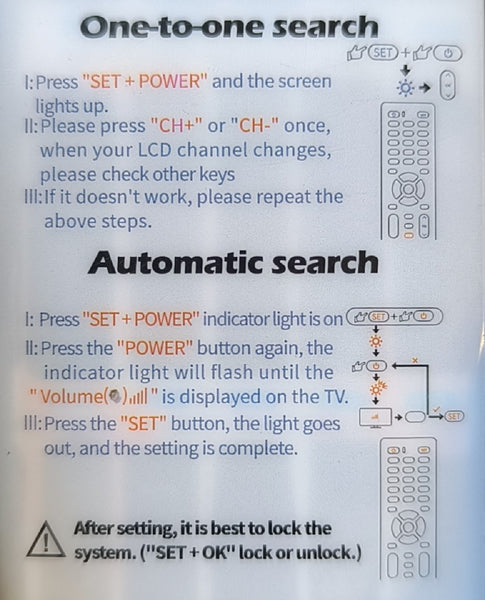 Universal LCD/LED TV Remote Control