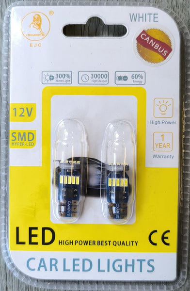 T10 15-Piece 4014 Chip Canbus Car LED Bulb Set