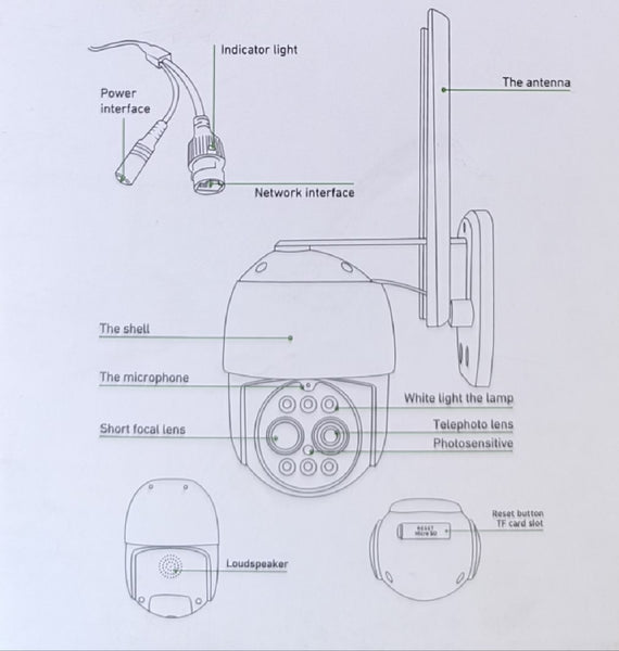 JT-CLEAR 4MPx4MP dubbellens verkyker-zoom Wifi-bal draadlose IP-kamera