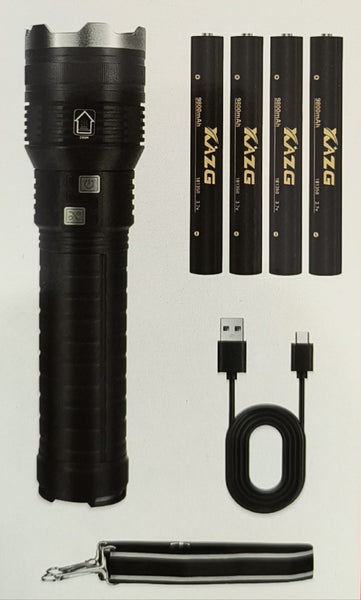 XA-G20 Aluminum Alloy High Power Led Flashlight with 181350 Lithium Batteries