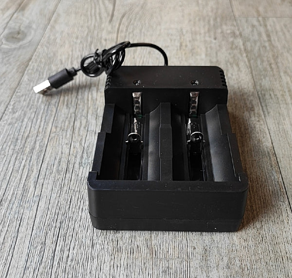 Dual Slot USB Powered 2Amp Lithium Battery Charger