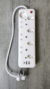 I-REDISSON 8 Way 3x16Amp 4x16Amp Euro 1x Schuko 3x 2.1A USB Port 220v Multi-Plug