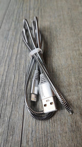 Qihang C08 Metal Series iPhone Charge Cable Silver