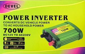 DEVEL 700w 12vDC to 220vAC Modified Sine Inverter - Convert DC Power to AC Power