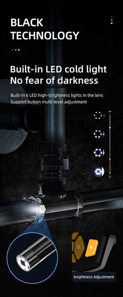 Inskam112-1 Handheld 5M Borescope with Hard Wire IP67