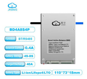 JK Active Balance Smart BMS 8S 40A - High-Quality Battery Management System for Lifepo4 Li-Ion Lto Battery