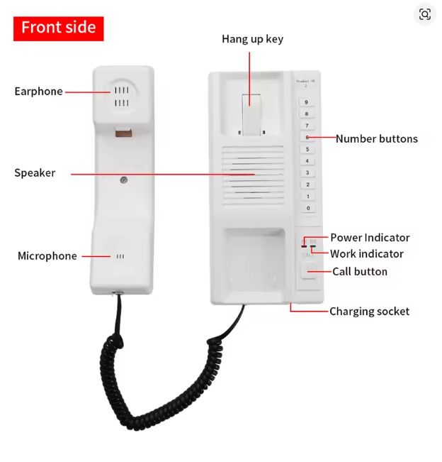 Jeatone 433MHz Wireless Secure Telephone Intercom System - Electromann SA