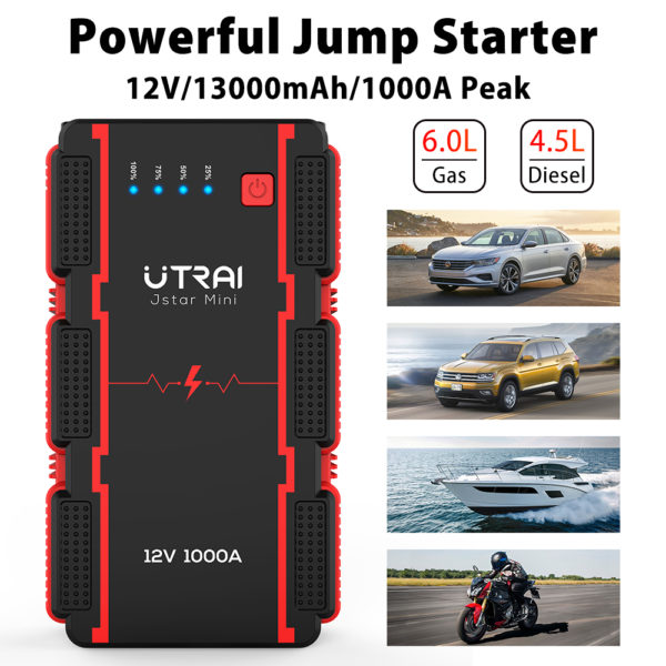 Jstar Mini Car Jump Battery Starter & Power Bank | Portable Emergency Tool (13000mAh) 4 reviews