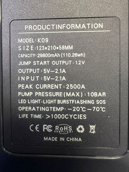 EJC Car Jump Battery Starter With Air Compressor | Portable Emergency Tool (10008909)