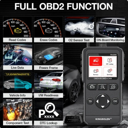 KINGBOLEN YA200 OBD2 Professional Auto Engine System Diagnostic Tool