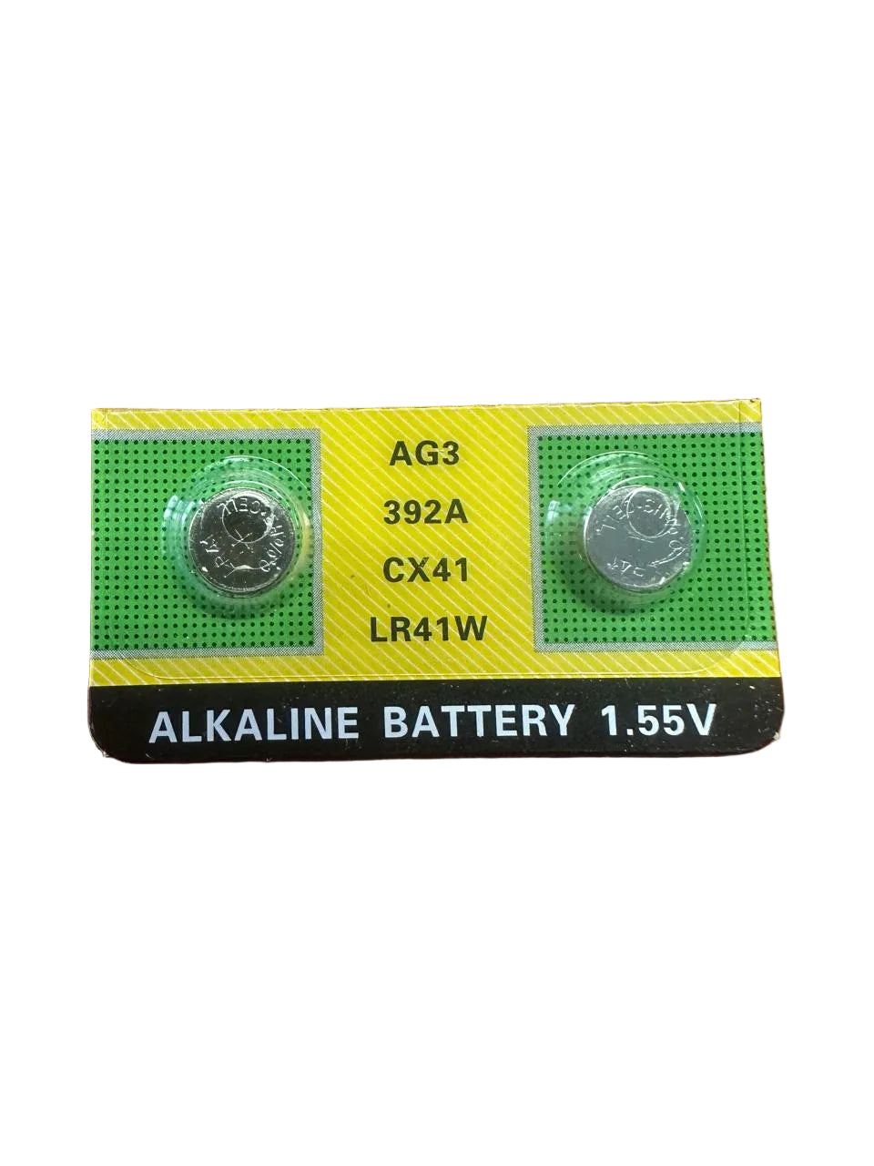 2Pc LR41W/AG3 1.55v Alkaline Button battery (10008230) - Electromann SA