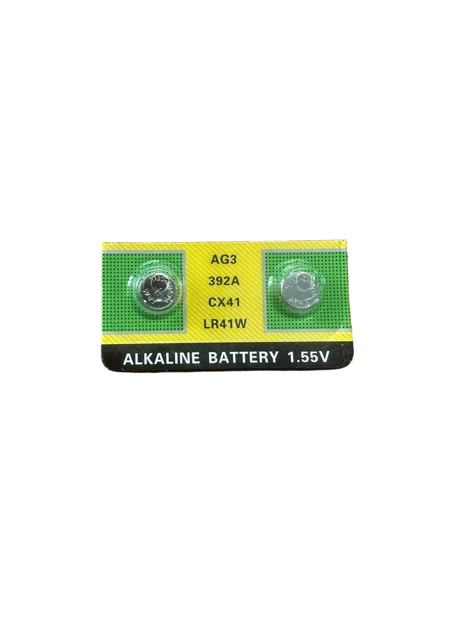 2Pc LR41W/AG3 1.55v Alkaline Button battery (10008230) - Electromann SA