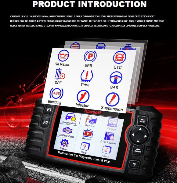 iCarsoft LR v3.0 Diagnostic Tool for Land Rover - Powerful and User-Friendly