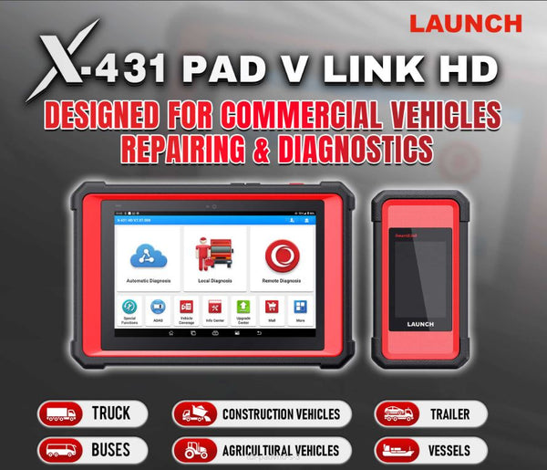 Launch X-431 PAD V LINK HD Professional Truck Diagnostics Machine