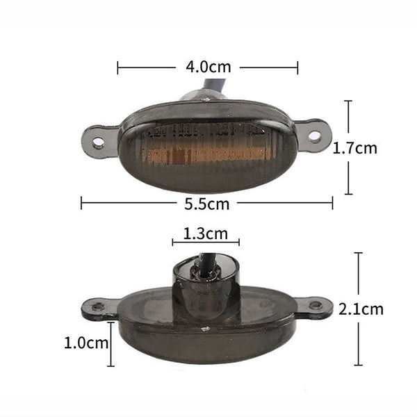 4pc ABS Plastic Car Grille LED Lights 